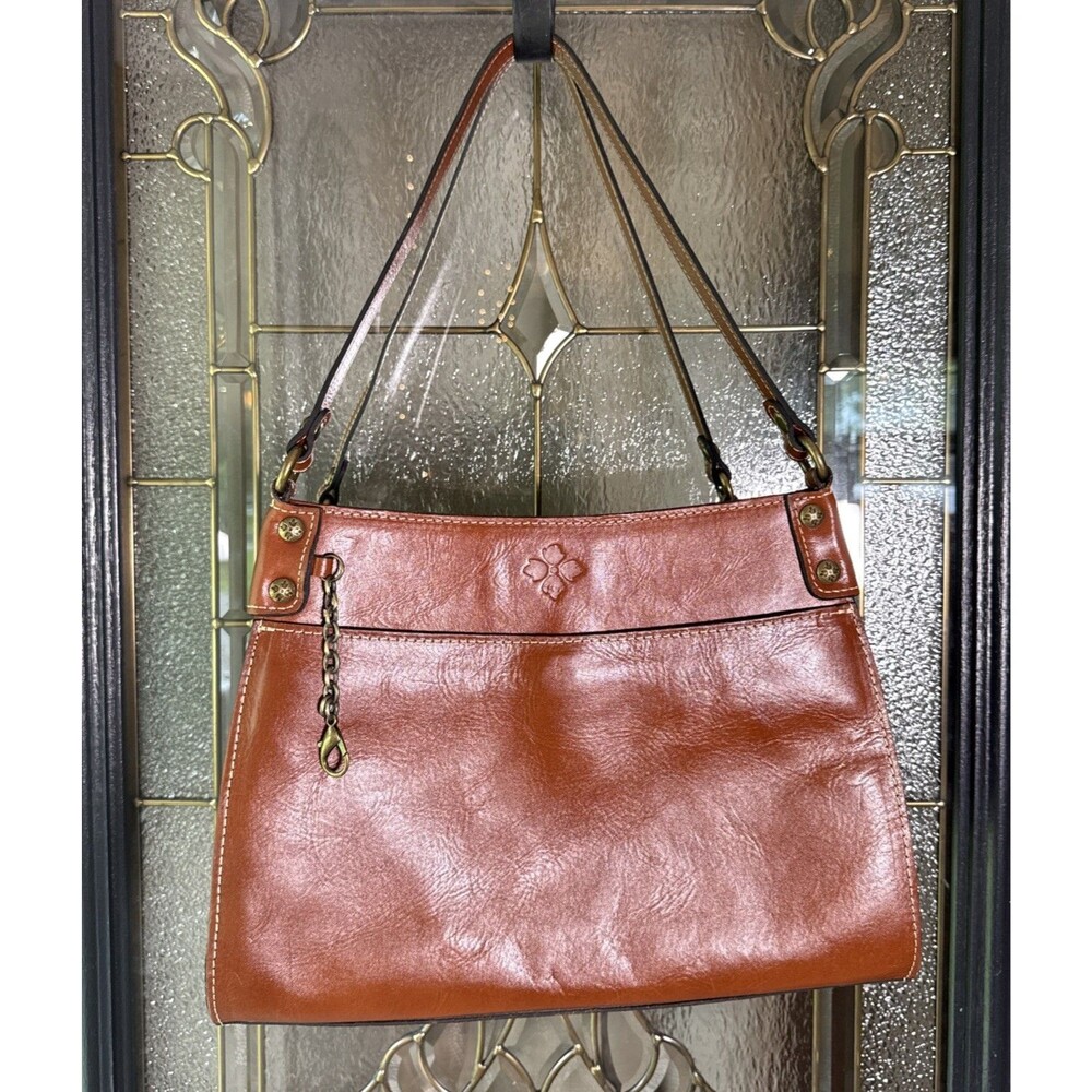 PATRICIA NASH BROWN LEATHER ROMINA PURSE SHOULDER BAG